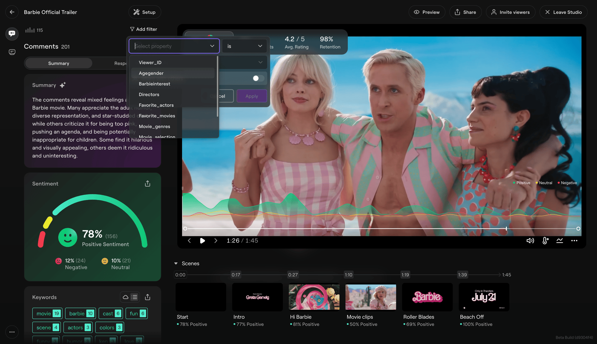 Analysis - Dashboard Filter
